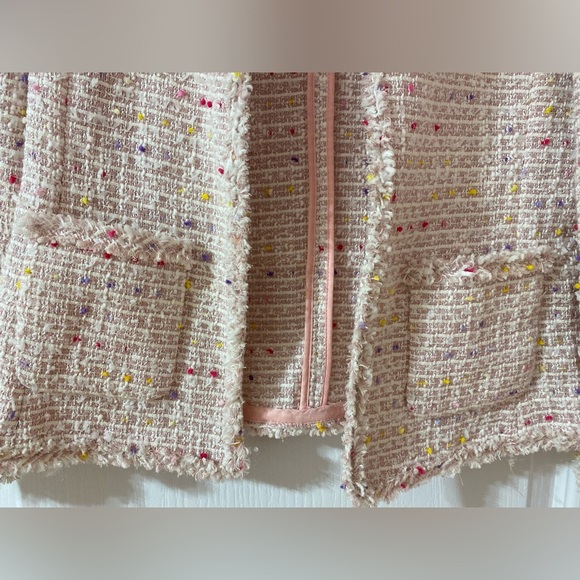 Kate Spade Multicolour Tweed Preppy Career Spring Summer Girly Blazer Size 0 - Picture 6 of 10